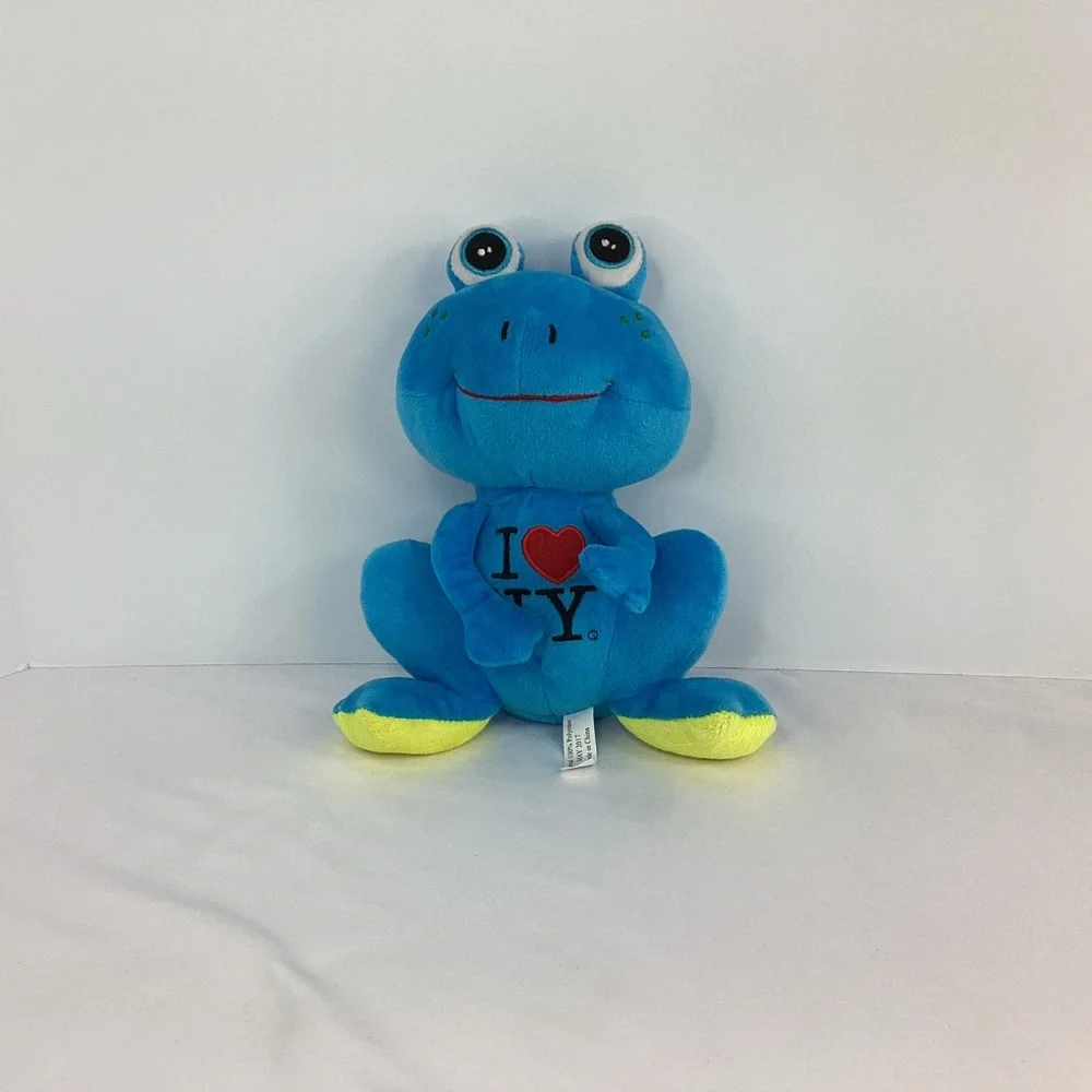 I ❤️ Love New York Blue Frog Plush New York State Department Of Economics Small - Picture 4 of 9